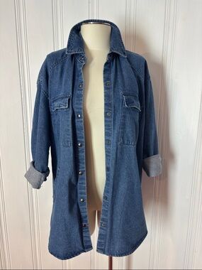 DIANE GOLDSTEIN X BONNIE ALEX Oversized Denim Shirt Jacket | Size M/L estimated
